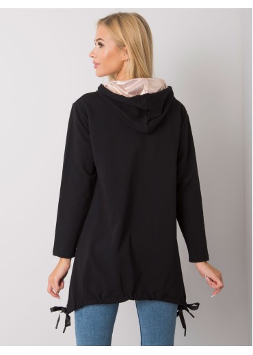 Čierna asymetrická mikina