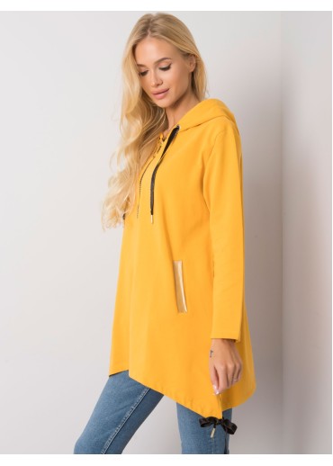 Žltá asymetrická mikina