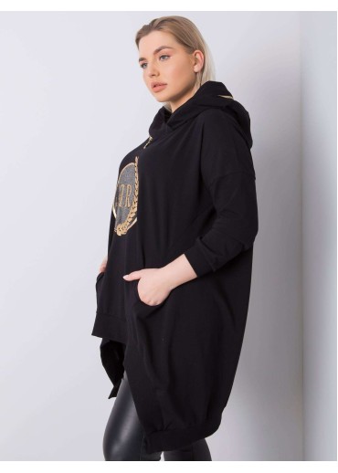 Čierna mikina s kapucňou