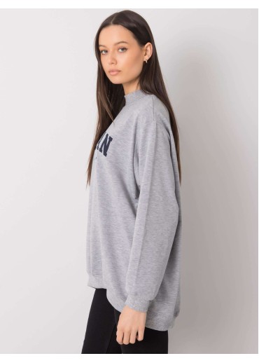 Sivá mikina so stojačikovým golierom