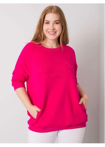 Fuchsiovo ružová pohodlná mikina