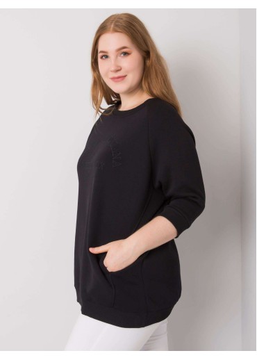 Čierna pohodlná mikina