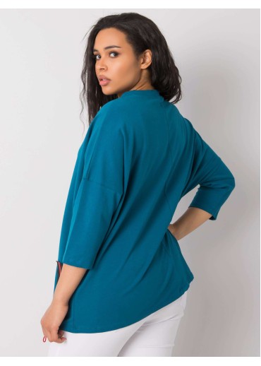 Modré tričko s potlačou