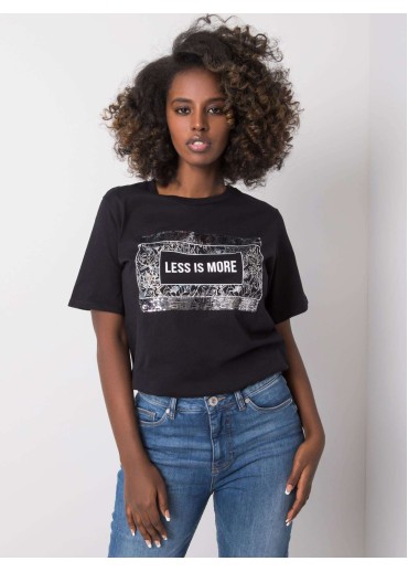 Čierne bavlnené tričko