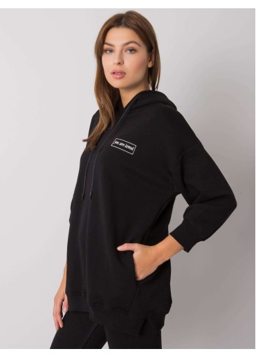 Čierna bavlnená mikina