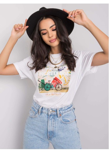 Biele bavlnené tričko