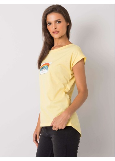 Vanilkovo žlté bavlnené tričko