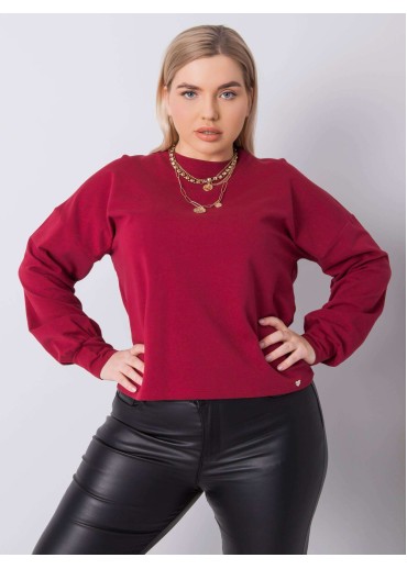 Bordovo červená mikina