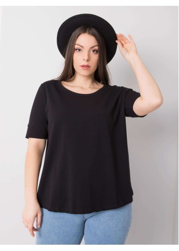 Čierne bavlnené tričko over size