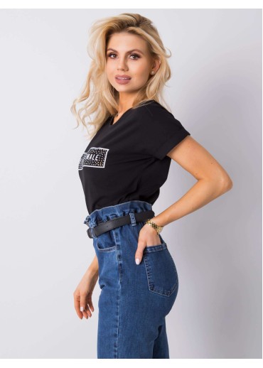 Čierne bavlnené tričko