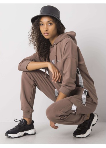 Béžovo hnedá tepláková súprava