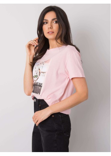Ružové bavlnené tričko
