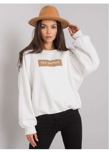 Biela pohodlná mikina