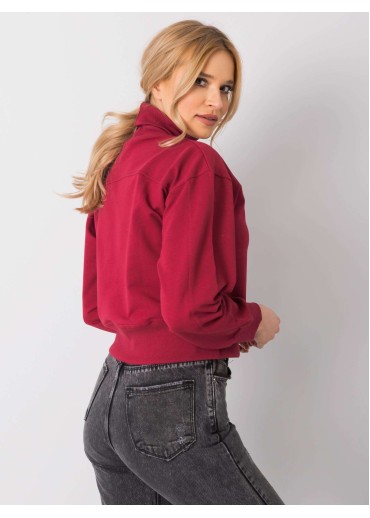 Bordovo červená mikina s rolákom