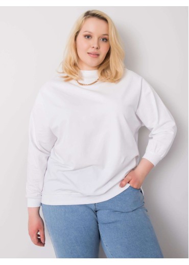 Biela bavlnená mikina
