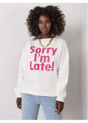 Smotanovo biela mikina s potlačou