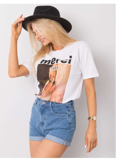 Biele bavlnené tričko