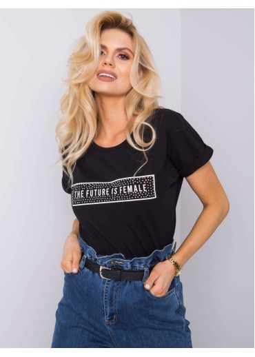 Čierne bavlnené tričko