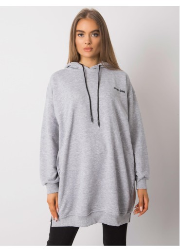 Sivá predĺžená ONE SIZE mikina