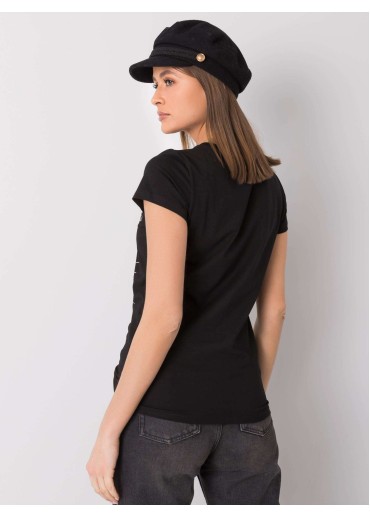 Čierne bavlnené tričko