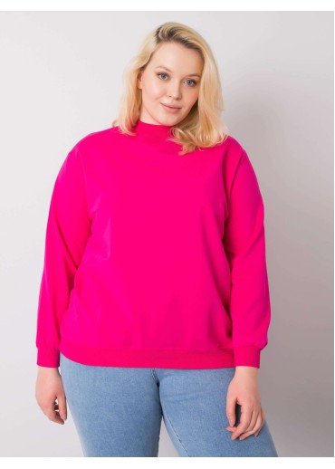 Fuchsiovo ružová bavlnená mikina