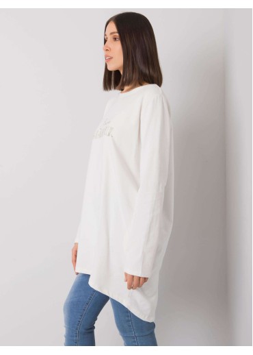 Smotanovo biela tunika s potlačou