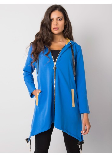 Modrá asymetrická mikina