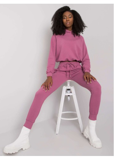 Tmavopúdrovo ružová tepláková súprava