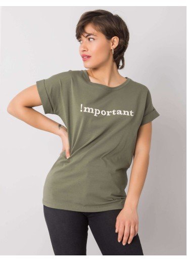 Khaki zelené bavlnené tričko
