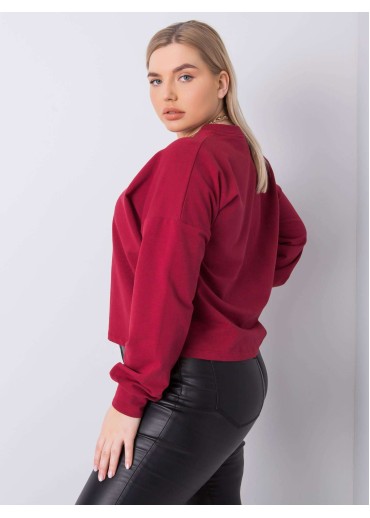 Bordovo červená mikina
