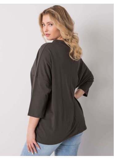 Khaki zelené tričko s potlačou