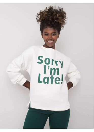 Smotanovo biela mikina s potlačou