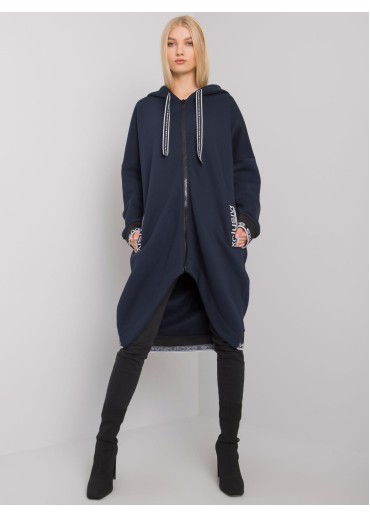 Modrá asymetrická mikina