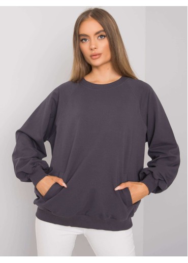 Grafitovo sivá basic mikina