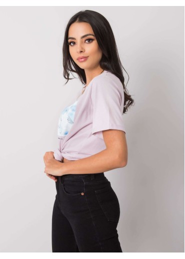 Fialové bavlnené tričko