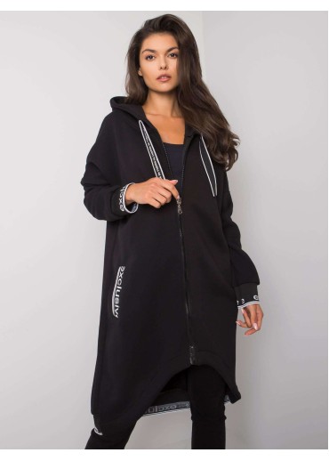 Čierna asymetrická mikina