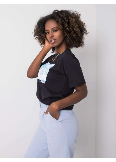 Čierne bavlnené tričko