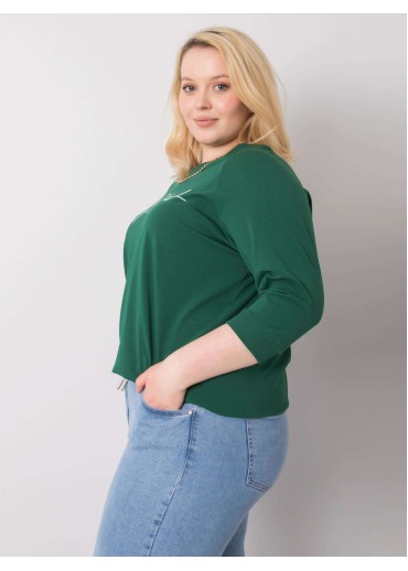 Zelené tričko s 3/4 rukávom
