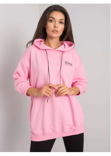 Ružová bavlnená mikina