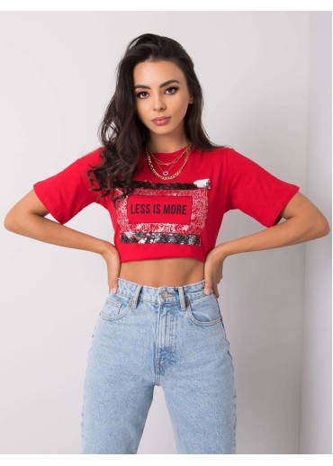 Červené bavlnené tričko