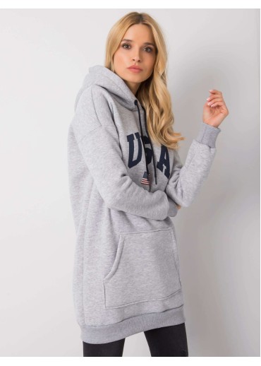 Sivá predĺžená mikina