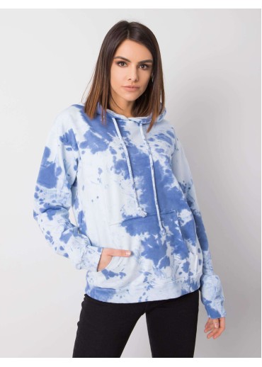 Svetlomodrá batikovaná mikina