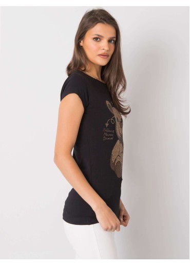 Čierne bavlnené tričko