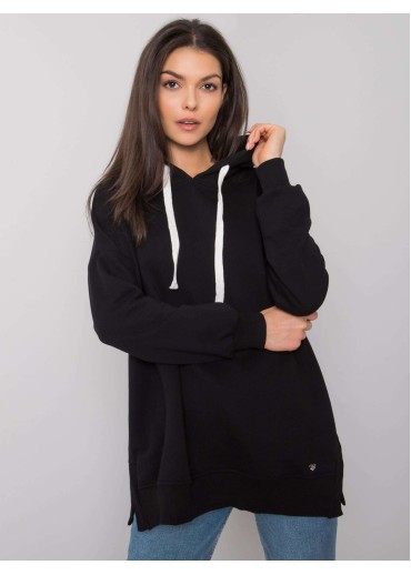 Čierna mikina s kapucňou