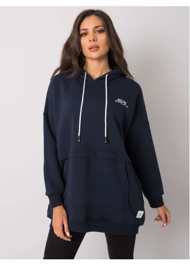 Modrá mikina s kapucňou