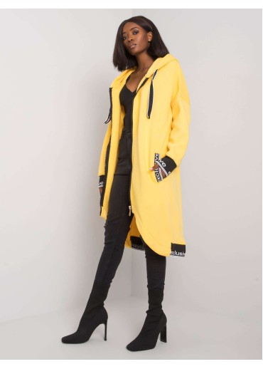 Vanilkovo žltá asymetrická mikina