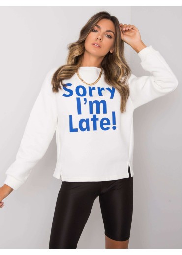 Smotanovo biela mikina s potlačou