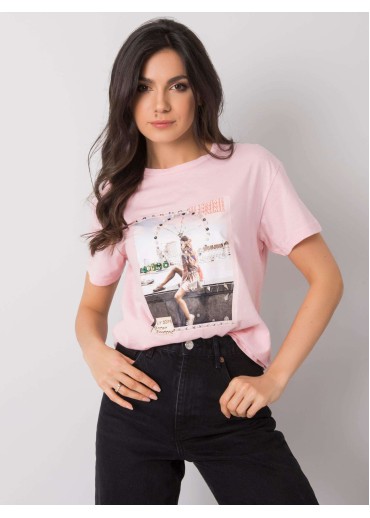 Ružové bavlnené tričko