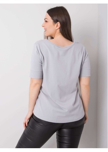 Svetlosivé bavlnené tričko over size