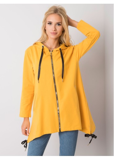 Žltá asymetrická mikina